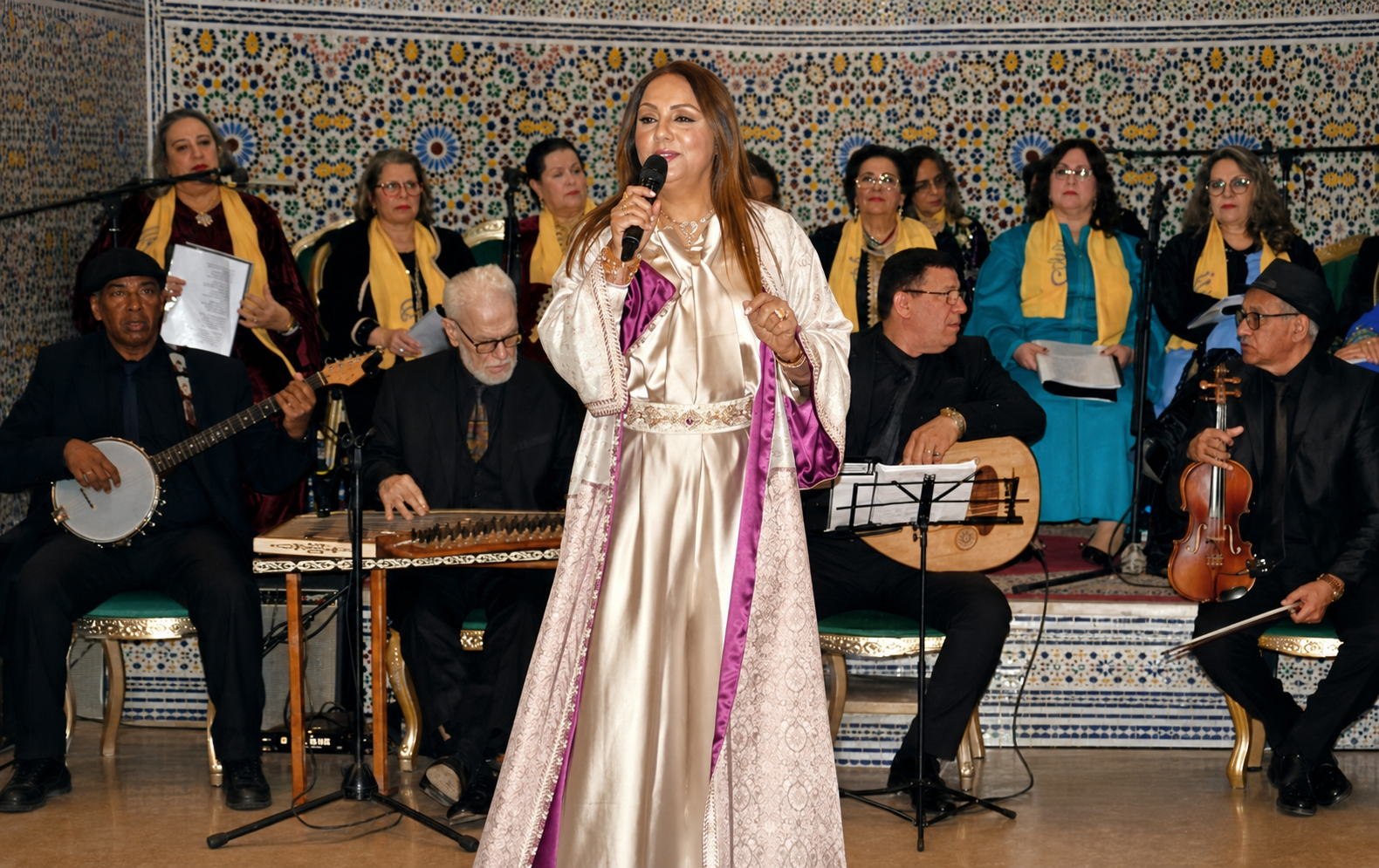 الفنانة شهرزاد محمود الإدريسي في إطلالة فنية